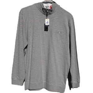 Johnnie-O Keane Quarter Zip Pullover Large gray
